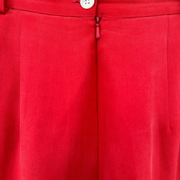 Red silk structured pants - Picture 4 of 4